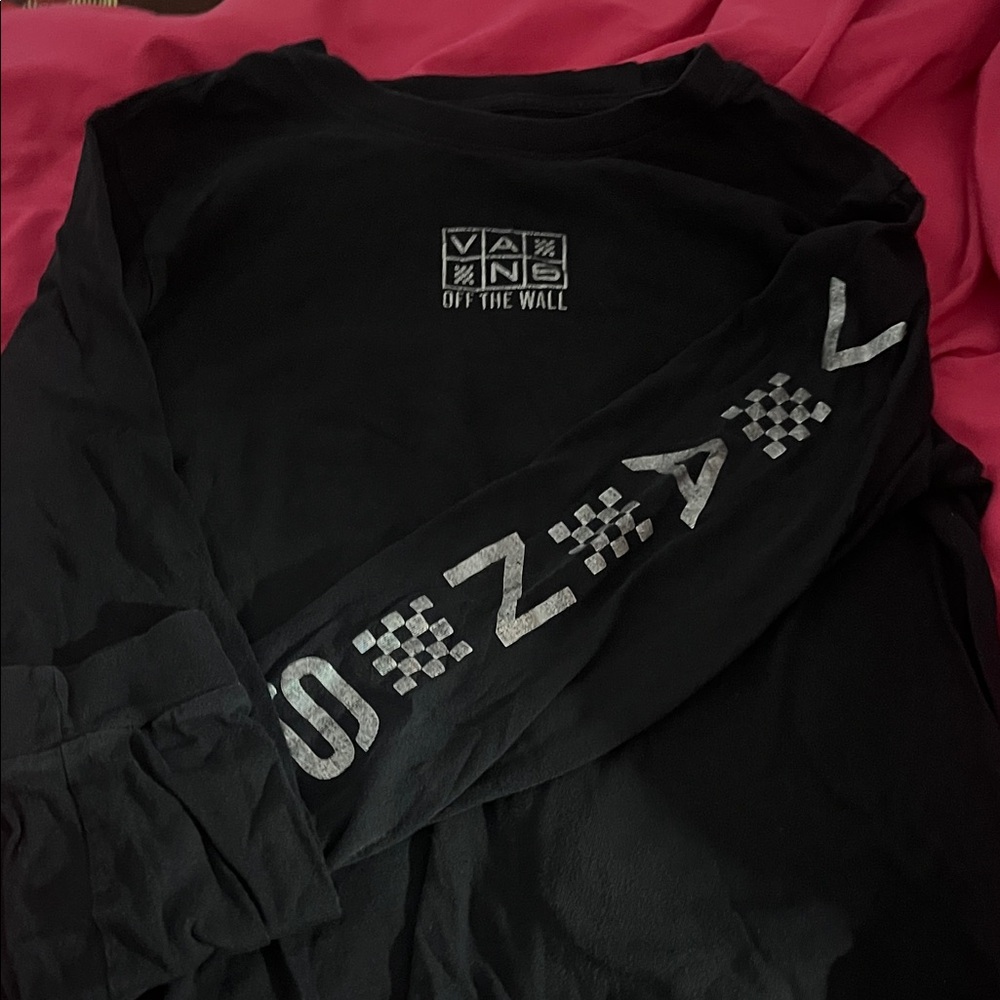 Vans Black Graphic Long Sleeve Tee